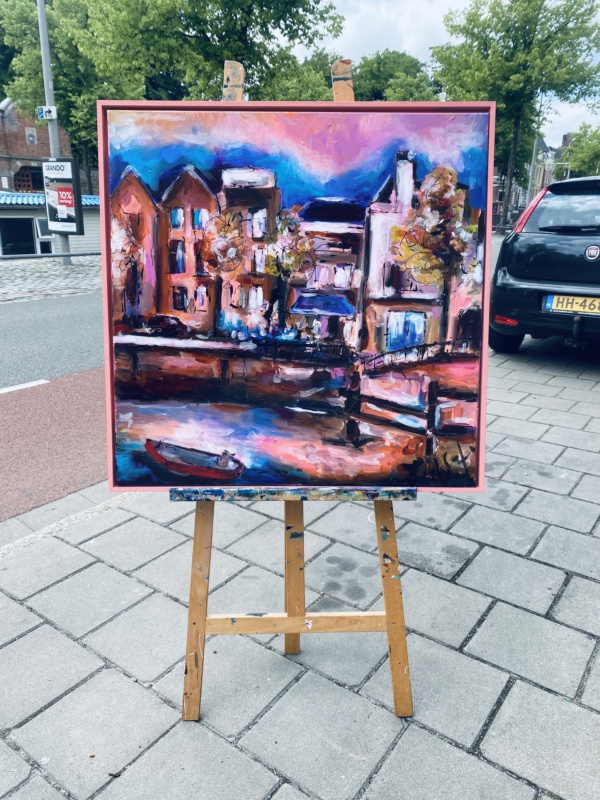 schilderij "hoge der Aa"