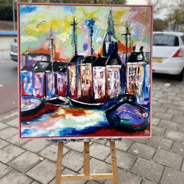 schilderij "hoge der Aa"