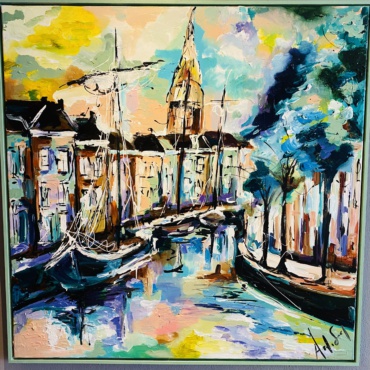schilderij "hoge der Aa"